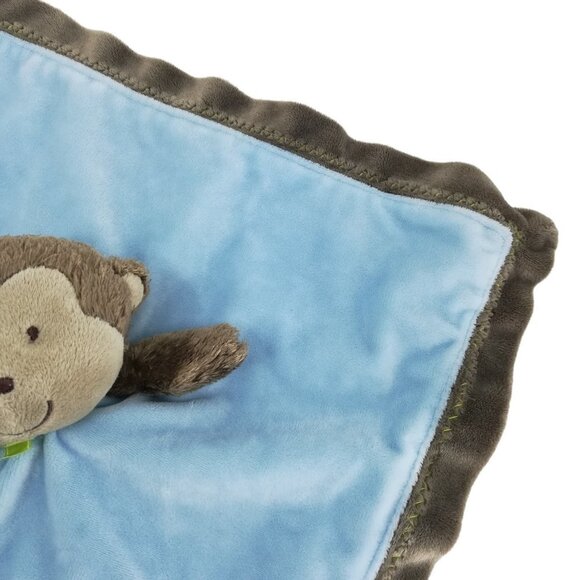 Carters Monkey Blue Brown Mommy Thinks I'm Awesome Rattle Lovey Lovie Satin - Picture 5 of 6
